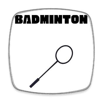 Magnifying Glass Icon - Square fridge magnet - white - Front