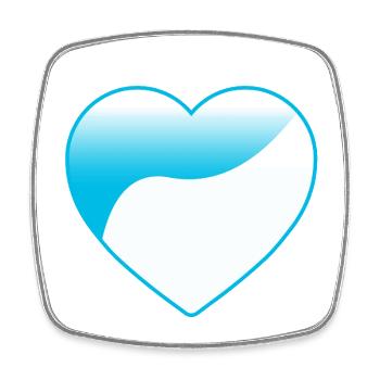 Amour - Magnet carré - blanc - Devant