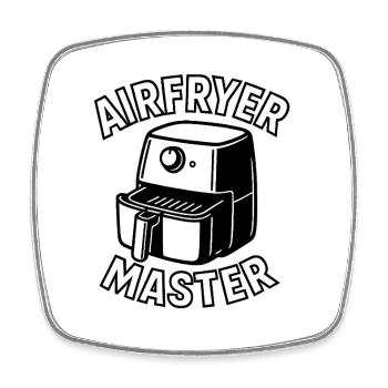 Airfryer Master - Square fridge magnet - white - Front