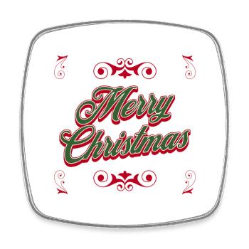 Scénario festif de Joyeux Noël - Magnet carré - blanc - Devant