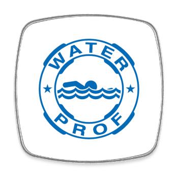 WASSERLEHRER! - Viereckiger Kühlschrankmagnet - Weiß - Vorne