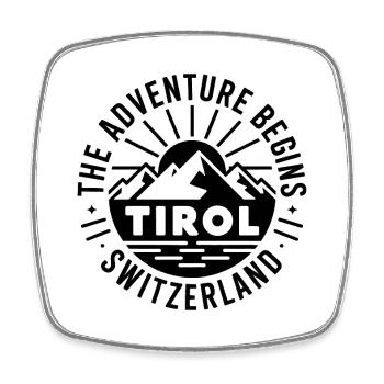 Tirol - Souvenir Design - Square fridge magnet - white - Front