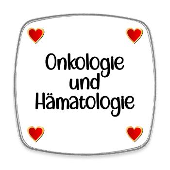 Herzliche Onkologie Hämatologie - Viereckiger Kühlschrankmagnet - Weiß - Vorne
