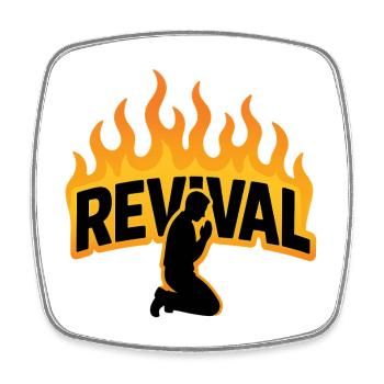 Revival - Square fridge magnet - white - Front