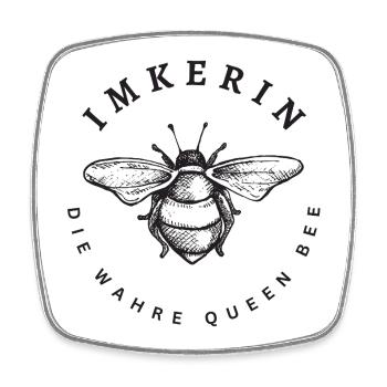 Imkerin – Die wahre Queen Bee Bienen Design - Viereckiger Kühlschrankmagnet - Weiß - Vorne