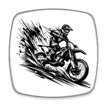 Off-Road Machine Mud Hobby Motorsport - Square fridge magnet - white - Front