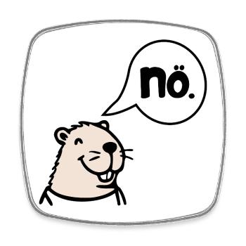 Annulation de Capybara Non Non - Magnet carré - blanc - Devant