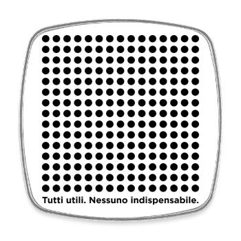 All useful, none indispensable - Square fridge magnet - white - Front