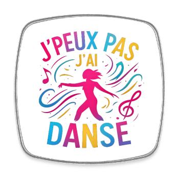 I Can't I Danced — Colorful Sparkle - Square fridge magnet - white - Front