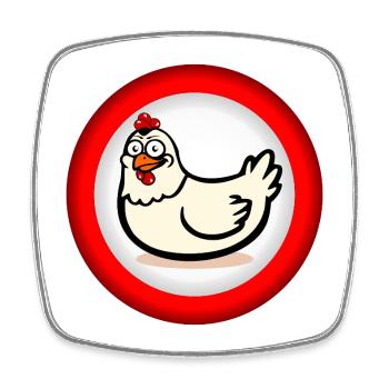 Chicken Keeping Chickens Sign - Square fridge magnet - white - Front