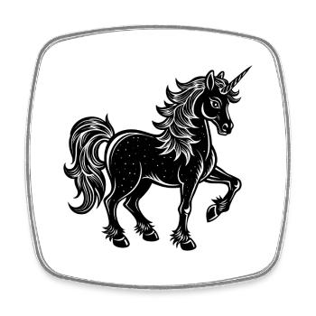 Licorne - Magnet carré - blanc - Devant