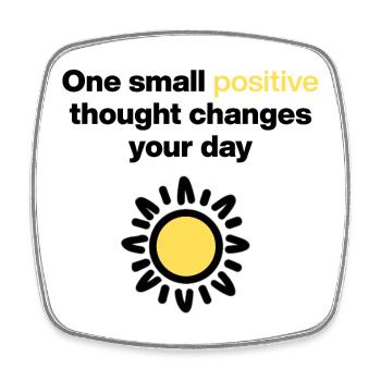 Une petite pensée positive. Santé mentale positive - Magnet carré - blanc - Devant