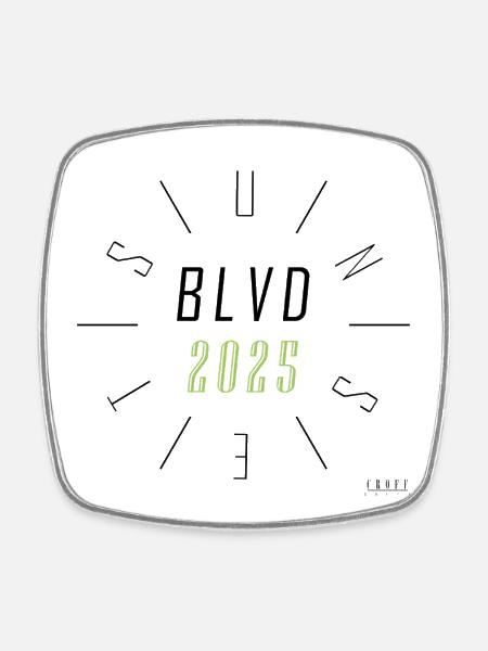 Sunset BLVD 2025 - Square fridge magnet - white