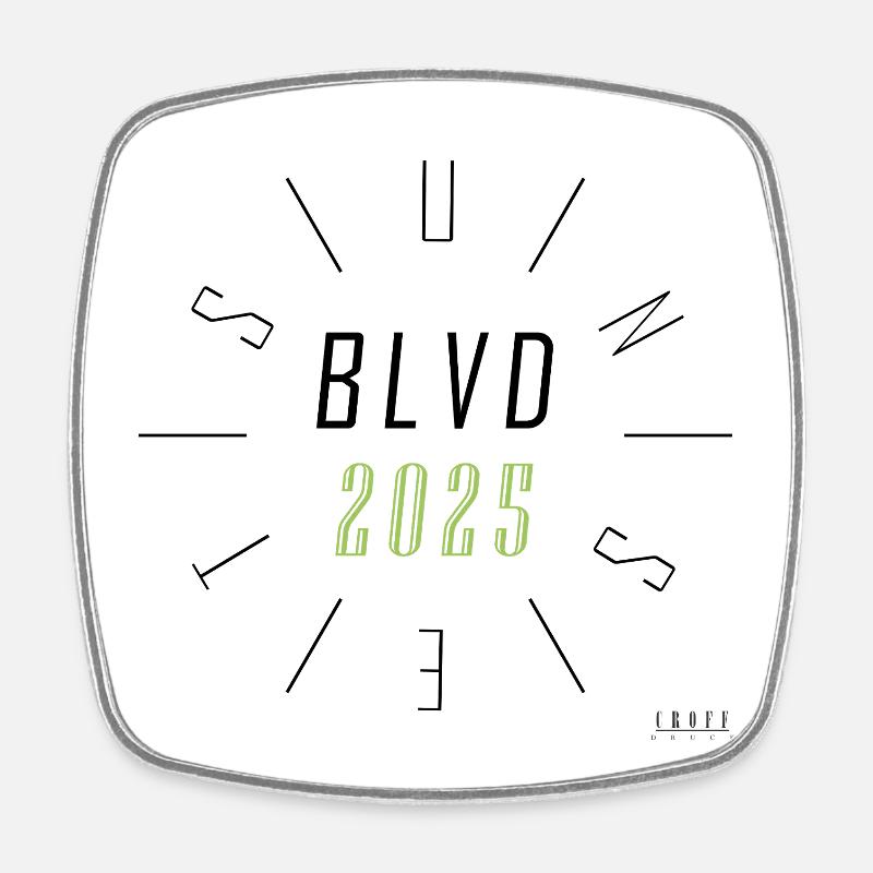 Sunset BLVD 2025 - Viereckiger Kühlschrankmagnet - Weiß
