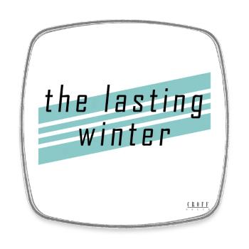 the lasting winter - Square fridge magnet - white - Front