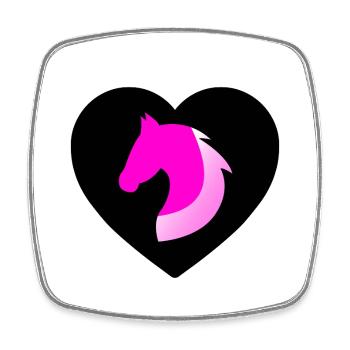 horses - Square fridge magnet - white - Front