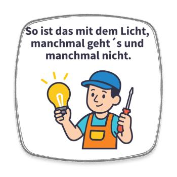 Light tinkerer: screwdriver & light bulb - Square fridge magnet - white - Front
