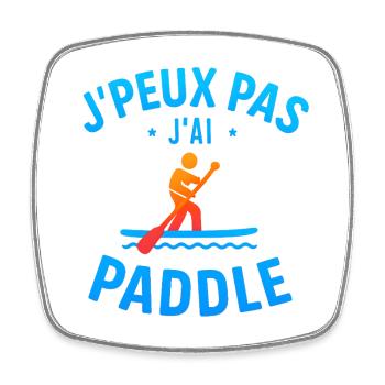 Ich kann nicht. Ich paddel. - Viereckiger Kühlschrankmagnet - Weiß - Vorne