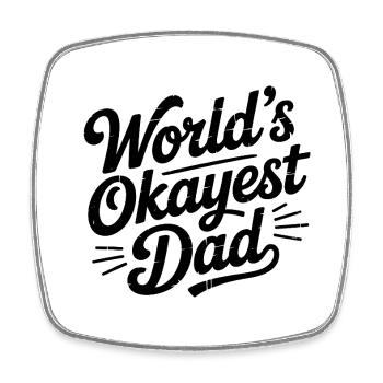 Papa le plus drôle du monde - T-shirt D’un Papa drôle - Magnet carré - blanc - Devant
