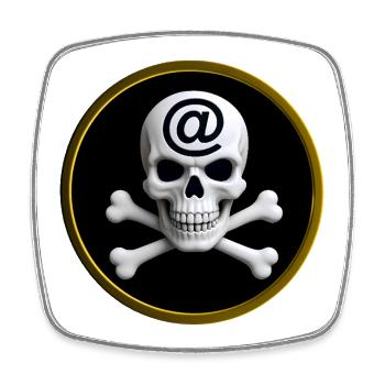 CYBER PIRATE #1 - geek & scifi - Square fridge magnet - white - Front