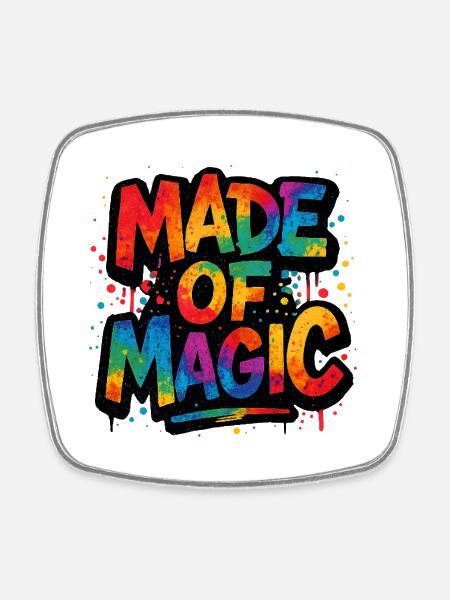 Fait de magie - Magnet carré - blanc