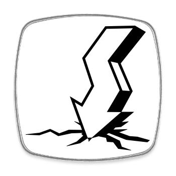 Stock market crash - Square fridge magnet - white - Front