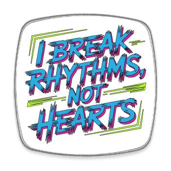 Cardiac TechI Break Rhythms Not Hearts Cath Lab - Viereckiger Kühlschrankmagnet - Weiß - Vorne