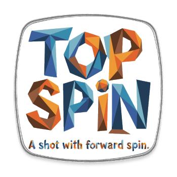 Tennis Top Spin – Power Design for Real Fans - Square fridge magnet - white - Front