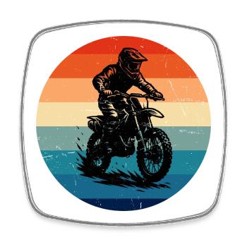 Great Motocross Gift for Motocross - Square fridge magnet - white - Front
