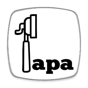 Papa Kaffee - Kaffeefilter Espresso - Viereckiger Kühlschrankmagnet - Weiß - Vorne