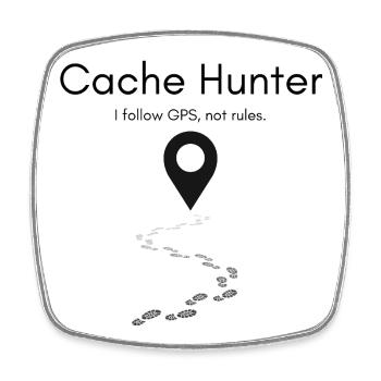 Cache Hunter Shirt – GPS Abenteuer Outdoor - Viereckiger Kühlschrankmagnet - Weiß - Vorne