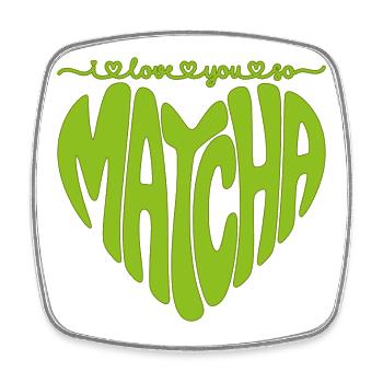 I love you so matcha - Square fridge magnet - white - Front