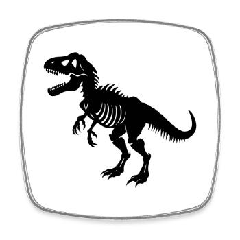 Fossile de T-rex - Magnet carré - blanc - Devant