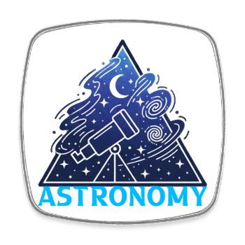 Astronomie - Magnet carré - blanc - Devant
