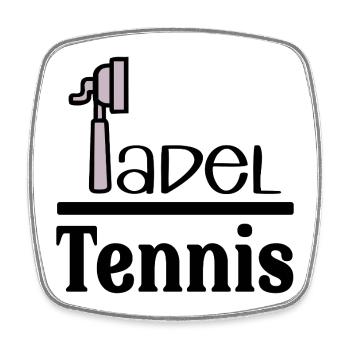 Coffee Padel Tennis Padel - Square fridge magnet - white - Front
