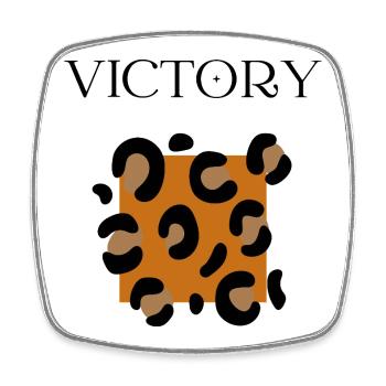 Victory - Square fridge magnet - white - Front