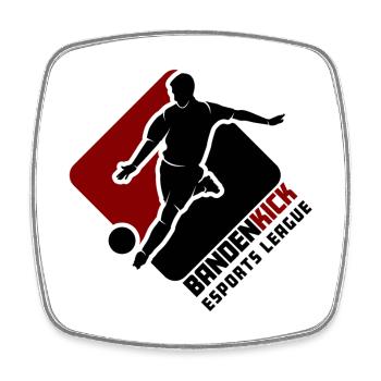 Bandenkick Esports Logo - Magnet carré - blanc - Devant