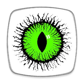 Eye Monster - Square fridge magnet - white - Front