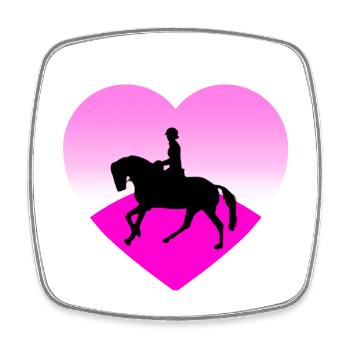 horses - Square fridge magnet - white - Front
