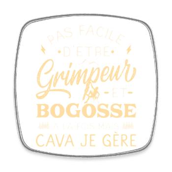 Bogosse Climber Kletterhumor - Viereckiger Kühlschrankmagnet - Weiß - Vorne