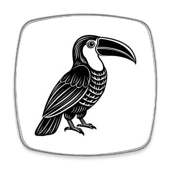 Toucan - Square fridge magnet - white - Front