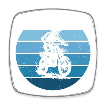 In a nutshell: motocross - Square fridge magnet - white - Front