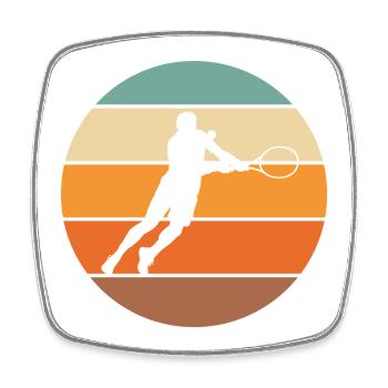 Tennis - Viereckiger Kühlschrankmagnet - Weiß - Vorne