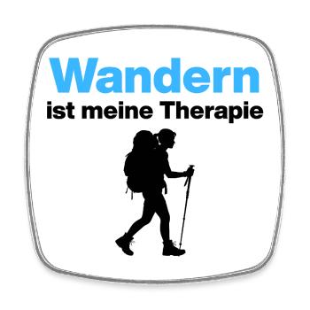 Wandern ist meine Therapie. Laufen, Natur, Outdoor - Viereckiger Kühlschrankmagnet - Weiß - Vorne