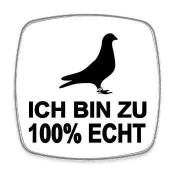 Tauben - Viereckiger Kühlschrankmagnet - Weiß - Vorne