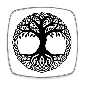 arbre de vie - Magnet carré - blanc - Devant