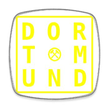Ruhrpott de la ville de Dortmund, cadeaux et souvenirs - Magnet carré - blanc - Devant