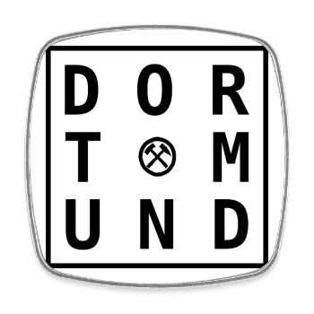 Dortmund fresh city design, gift & souvenir - Square fridge magnet - white - Front