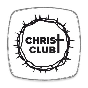 Christ-Club - Viereckiger Kühlschrankmagnet - Weiß - Vorne