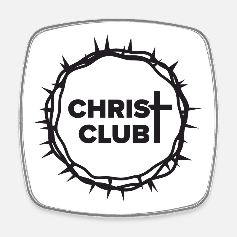 Christ-Club - Viereckiger Kühlschrankmagnet - Weiß